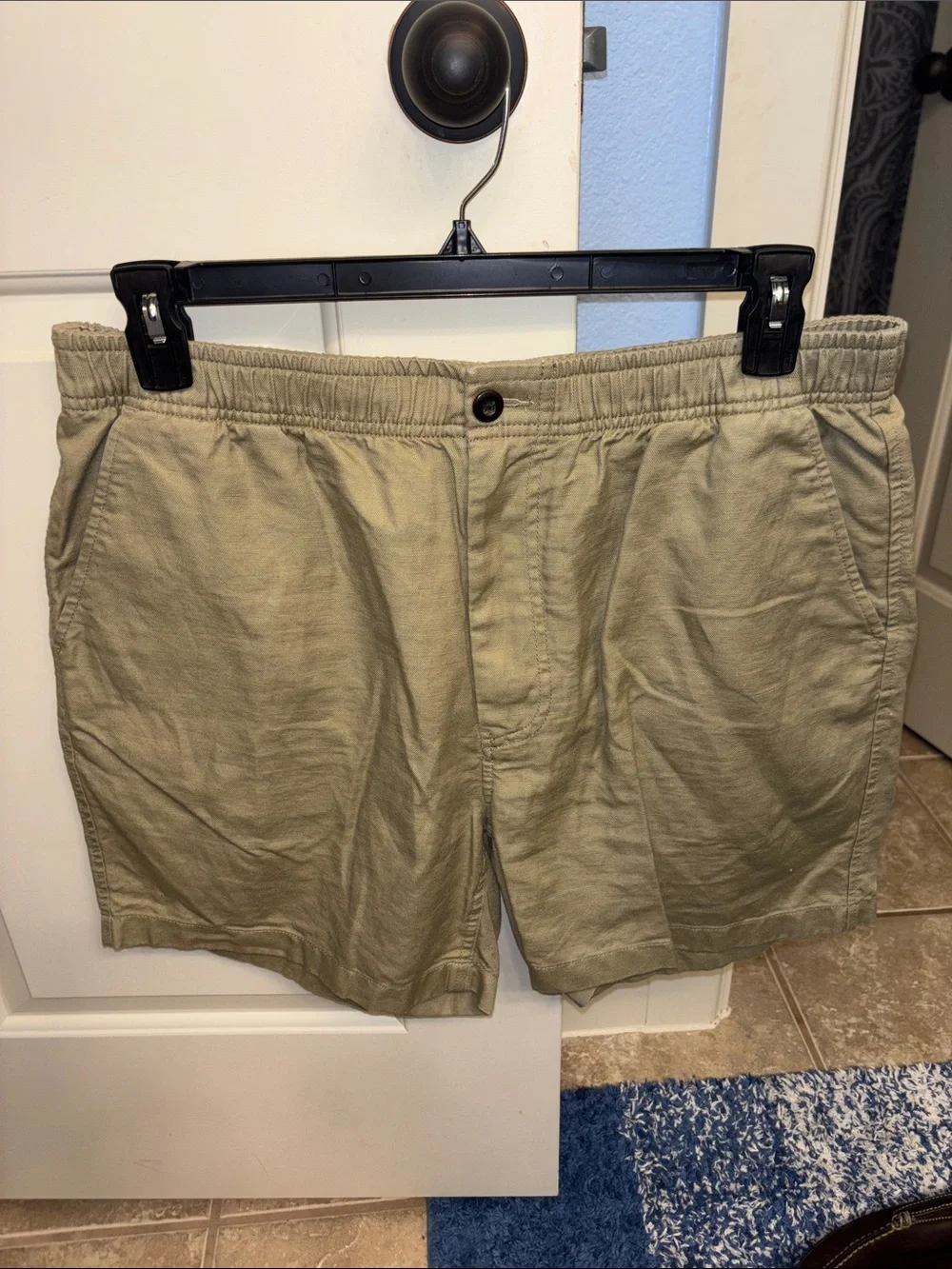 J Crew Pier Khaki Shorts linen cotton blend 5.5” New NWOT L